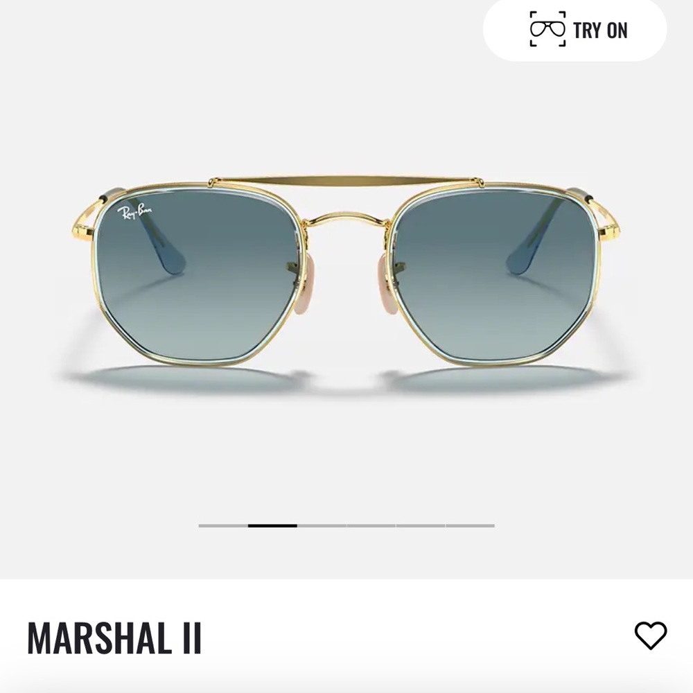 Ray-Ban the Marshall II Gold sunglasses. Brand new with packaging
